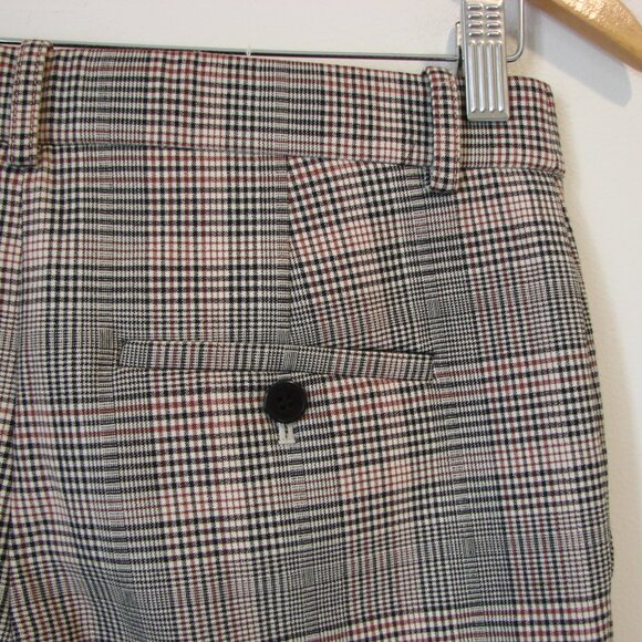 Theory Treeca 2 Glen Plaid Wool Pant Trousers Deco Portland Ankle Stretch  4 - Picture 14 of 16